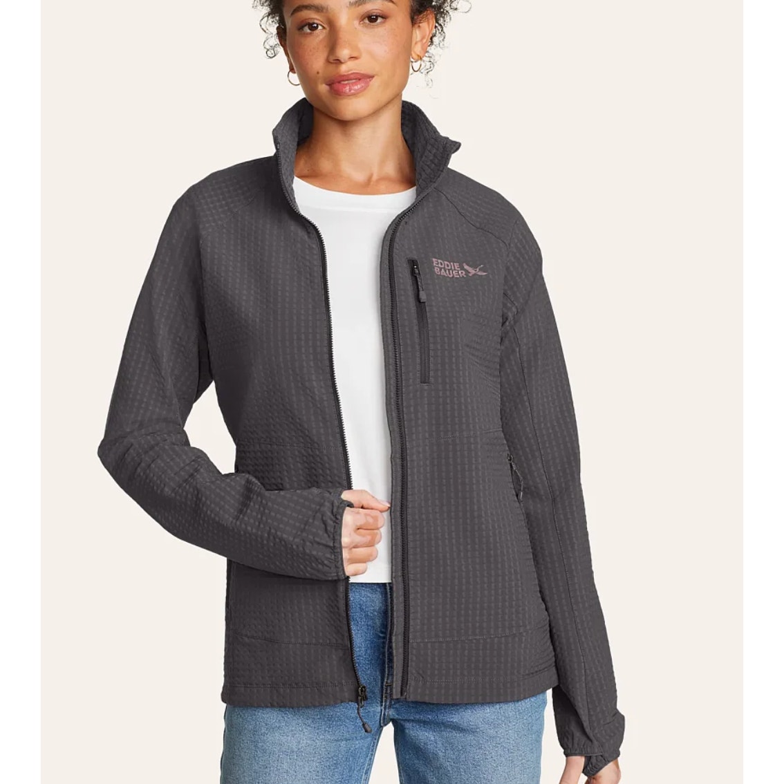 Eddie Bauer Women's Sandstone Backbone Grid Jacket - Size S